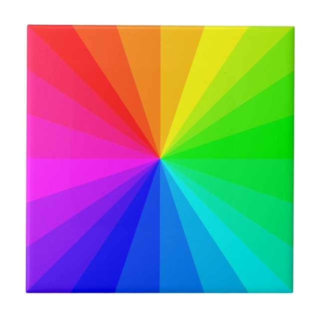 Rainbow colours tile (Front)