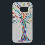 Rainbow Colours Tree<br><div class="desc">Make your phone stand out with this unique design.
This Samsung Galaxy case is decorated with a print of one of my mosaics.
I made the mosaic using tiny pieces of brightly coloured glass set into a pale grey background.
Original Mosaic © Michele Davies</div>