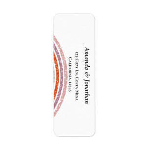 Rainbow Colours Wedding Return Address Labels