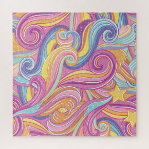Rainbow Comet: Magical Dreamy Sky. Jigsaw Puzzle