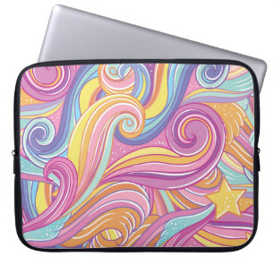 Rainbow Comet: Magical Dreamy Sky. Laptop Sleeve