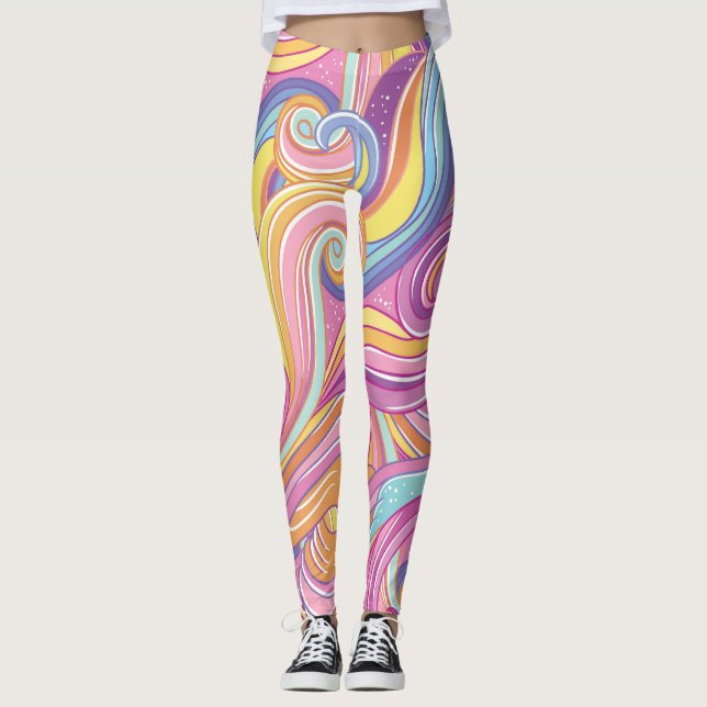 Rainbow Comet: Magical Dreamy Sky. Leggings (Front)