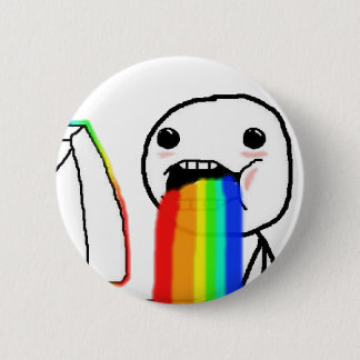 Rainbow Computer face 6 Cm Round Badge