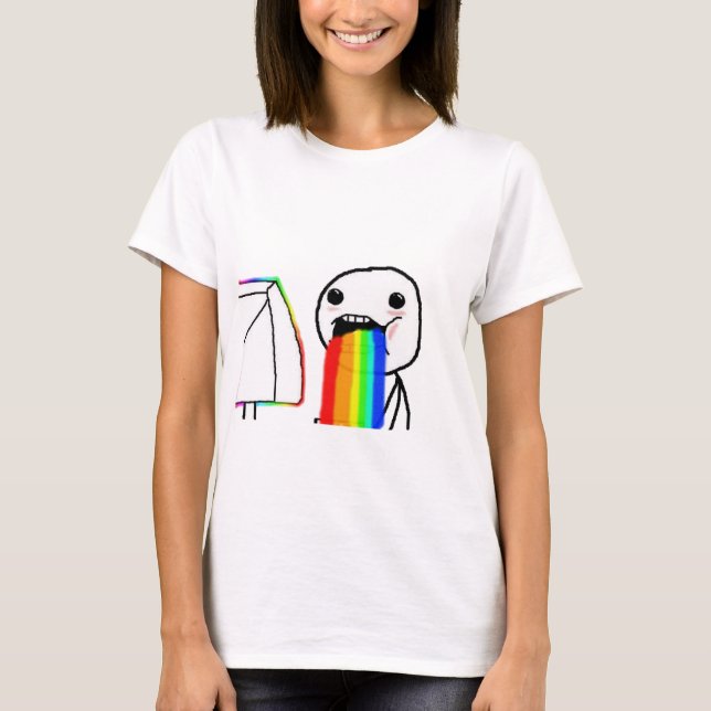Rainbow computer face T-Shirt (Front)
