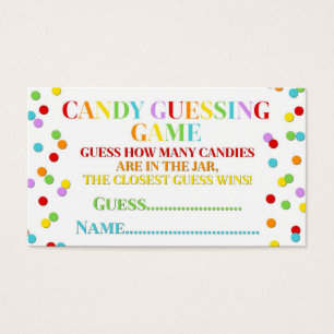 Rainbow Confetti Baby Shower Candy Guessing Game