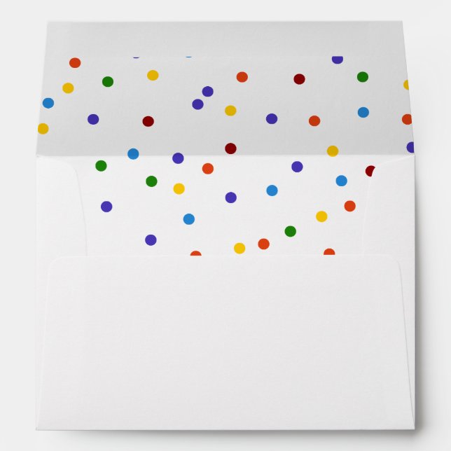 Rainbow Confetti Dots Envelope (Back (Bottom))