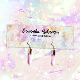 Rainbow Confetti Earring Holder Jewellery Display Mini Business Card