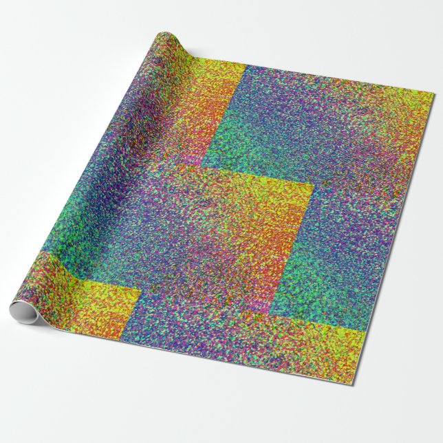 Rainbow Confetti Effect Wrapping Paper (Unrolled)