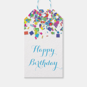 Rainbow Confetti   Gift Tag