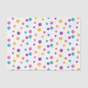 Rainbow Confetti Polka Dots Birthday Party Tissue Paper