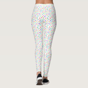 Rainbow Confetti polka dots leggings