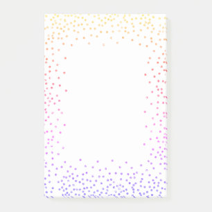 Rainbow Confetti Post it Notes