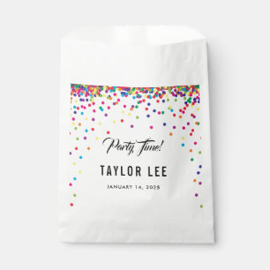 Rainbow confetti sprinkles birthday party decor favour bags