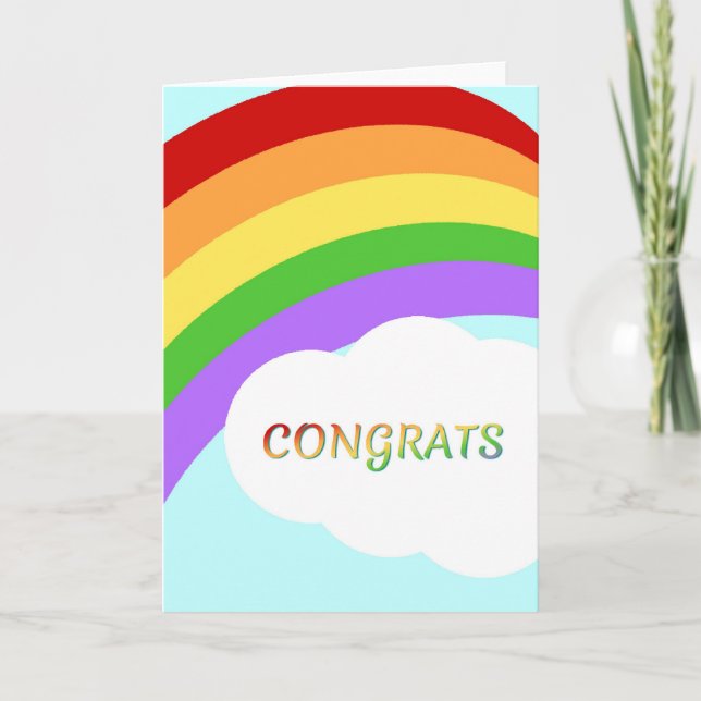 Rainbow Congratulations Card (Front)