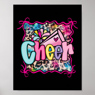 Rainbow Coquette Cheer Cheerleader Pom Megaphone G Poster