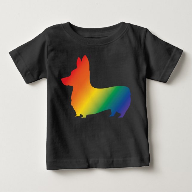 Rainbow corgi baby T-Shirt (Front)