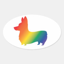 Rainbow corgi