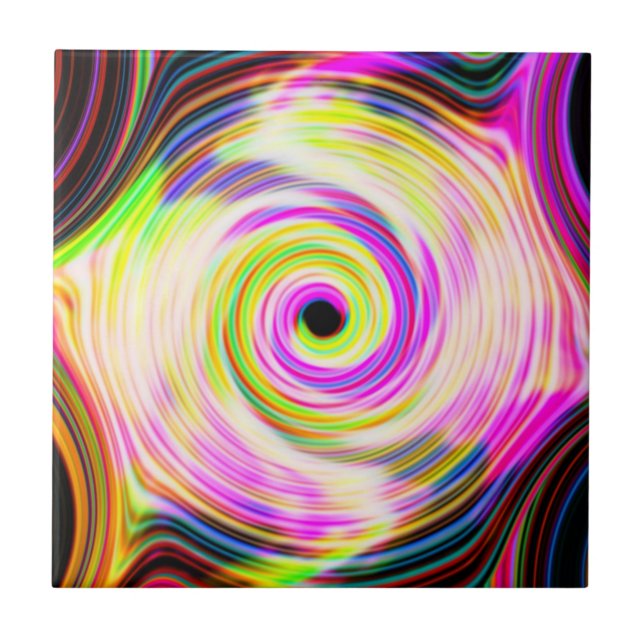 Rainbow Cosmic 5 Swirl Tile (Front)