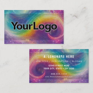 Rainbow Cosmic Galaxy Artisan Company Logo  Business Card