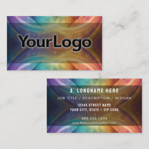 Rainbow Cosmic Galaxy Reiki Healer Company Logo Business Card