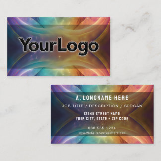 Rainbow Cosmic Galaxy Reiki Healer Company Logo  Business Card