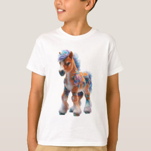 Rainbow Cotton Candy Fantasy Pony Kids T-Shirt