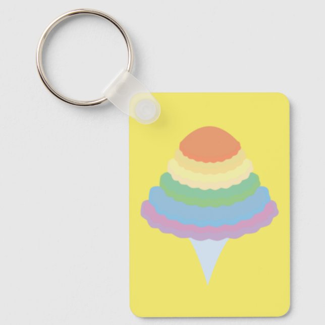 Rainbow Cotton Candy  Key Ring (Front)