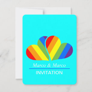 Rainbow Couple Invitation