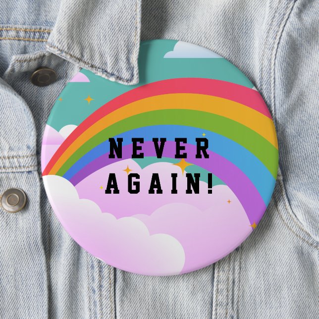 Rainbow Covenant 6 Cm Round Badge (In Situ)