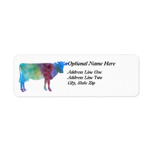 Rainbow Cow With Customisable Text