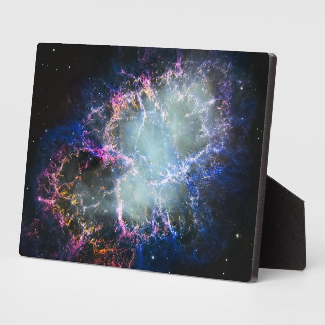 Rainbow Crab Nebula 5x7 Plaque (Side)