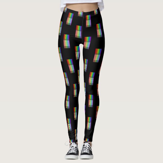 Rainbow Crayon Leggings (Front)