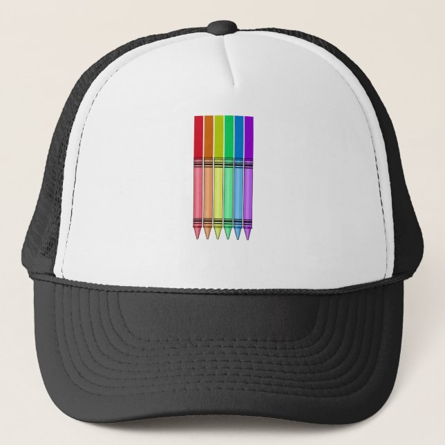 Rainbow Crayon Trucker Hat (Front)