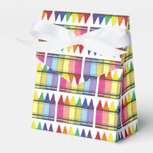 Rainbow Crayons Artist Art Class Birthday Party Favour Box
