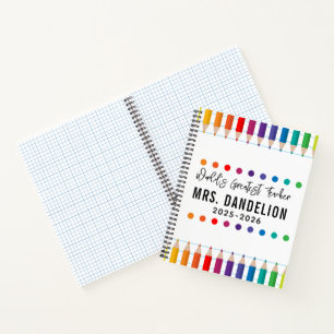 Rainbow Crayons Kindergarten Teacher Notebook