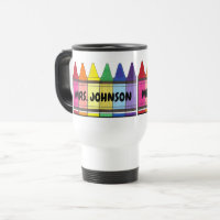 Rainbow Crayons Personalised School Art Teacher