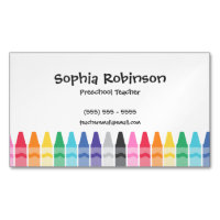 Rainbow Crayons Preschool Elementary Teacher