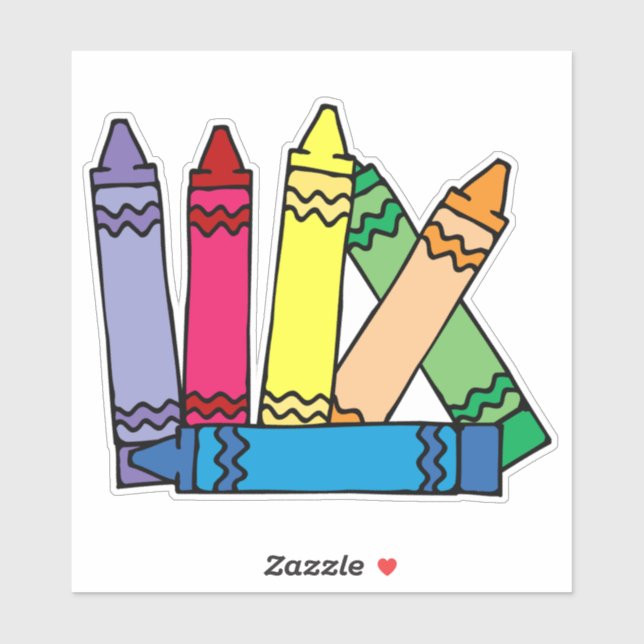 Rainbow Crayons Sticker (Sheet)
