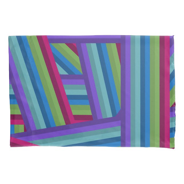 Rainbow Crisscross  Pillowcase (Front)