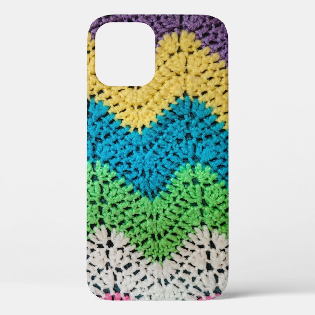 Rainbow Crochet Design Case-Mate iPhone Case (Back)