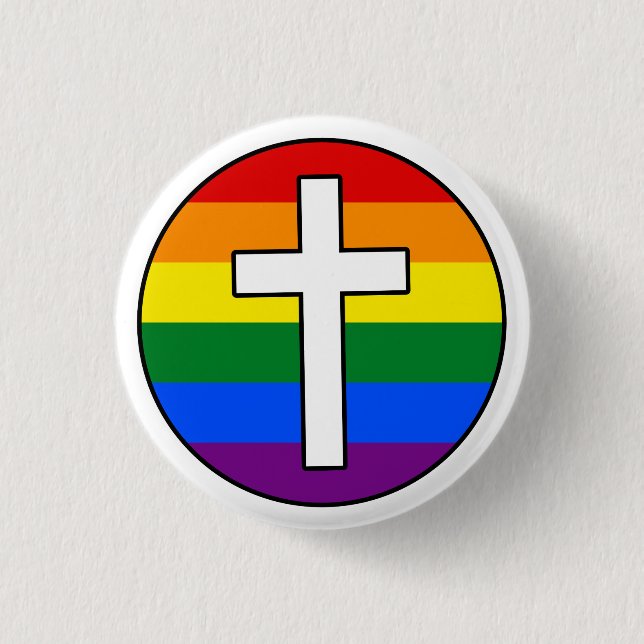 Rainbow Cross Button (Front)