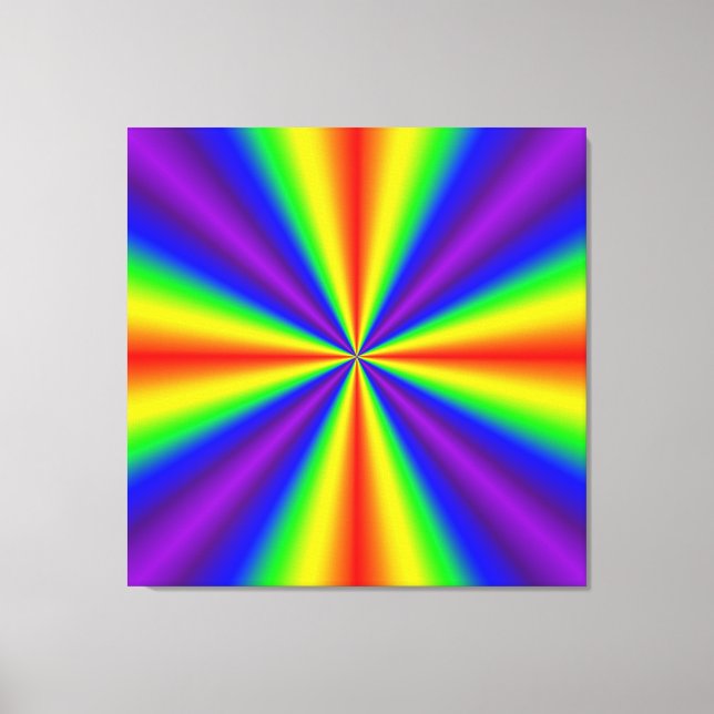 Rainbow Cross Canvas Print (Front)