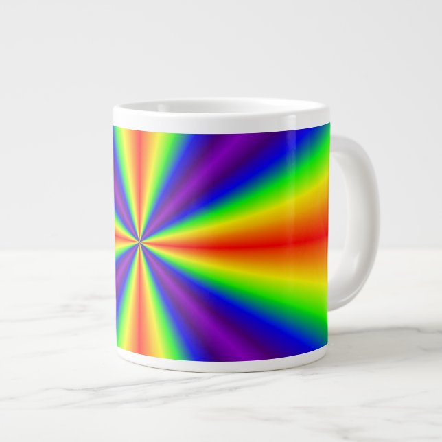 Rainbow Cross Large Coffee Mug (Front Right)