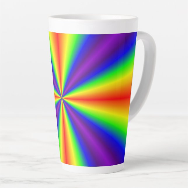 Rainbow Cross Latte Mug (Right Angle)