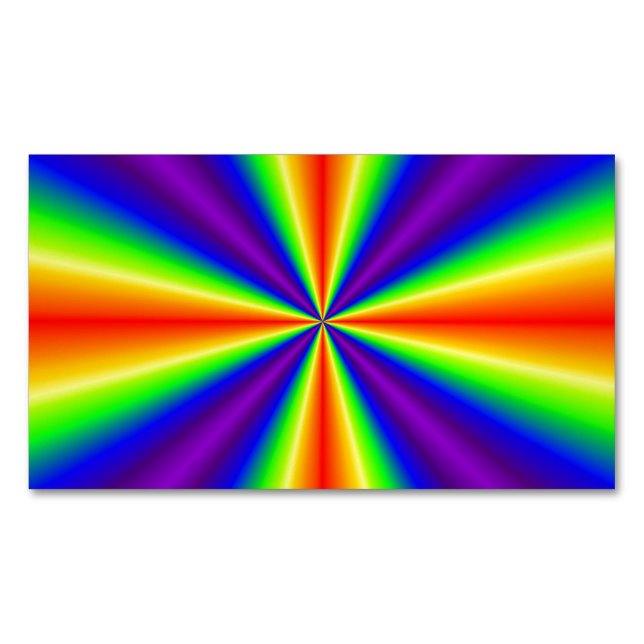 Rainbow Cross Magnetic Business Card (Front)
