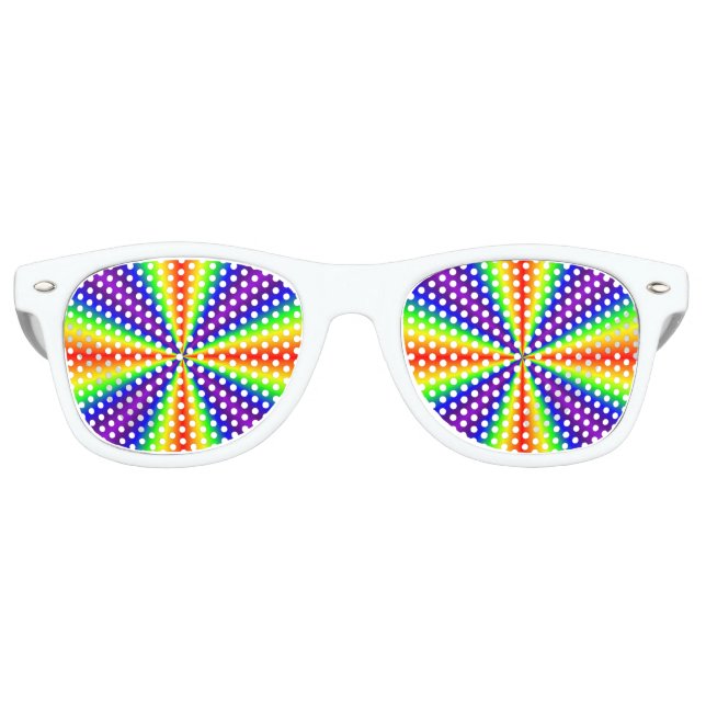 Rainbow Cross Retro Sunglasses (Front)