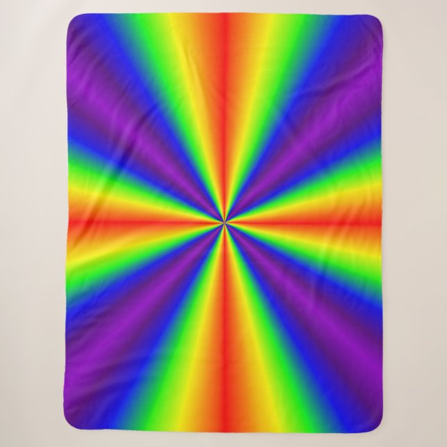 Rainbow Cross Sherpa Blanket (Front)