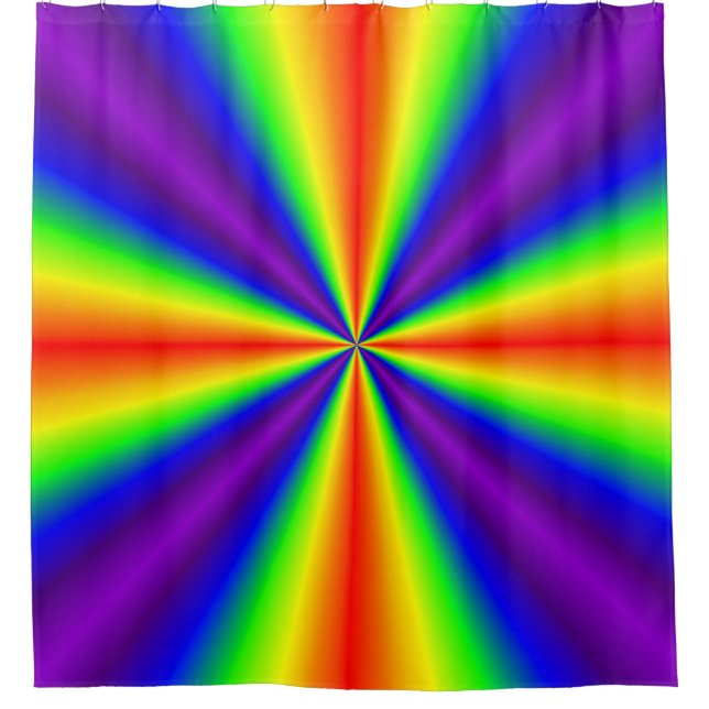 Rainbow Cross Shower Curtain (Front)