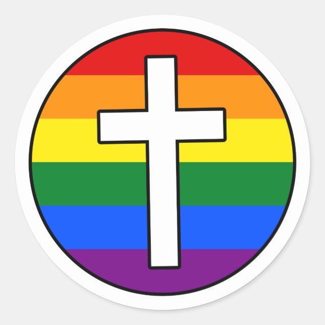 Rainbow Cross Sticker (Front)