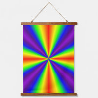 Rainbow Cross Wood Tapestry